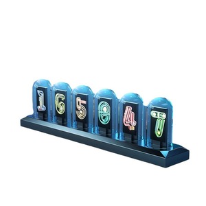 Ipstube Glow Tube Reloj Clima Computadora Monitor RGB Escritorio Álbum electrónico Proyector Pantalla de cristal