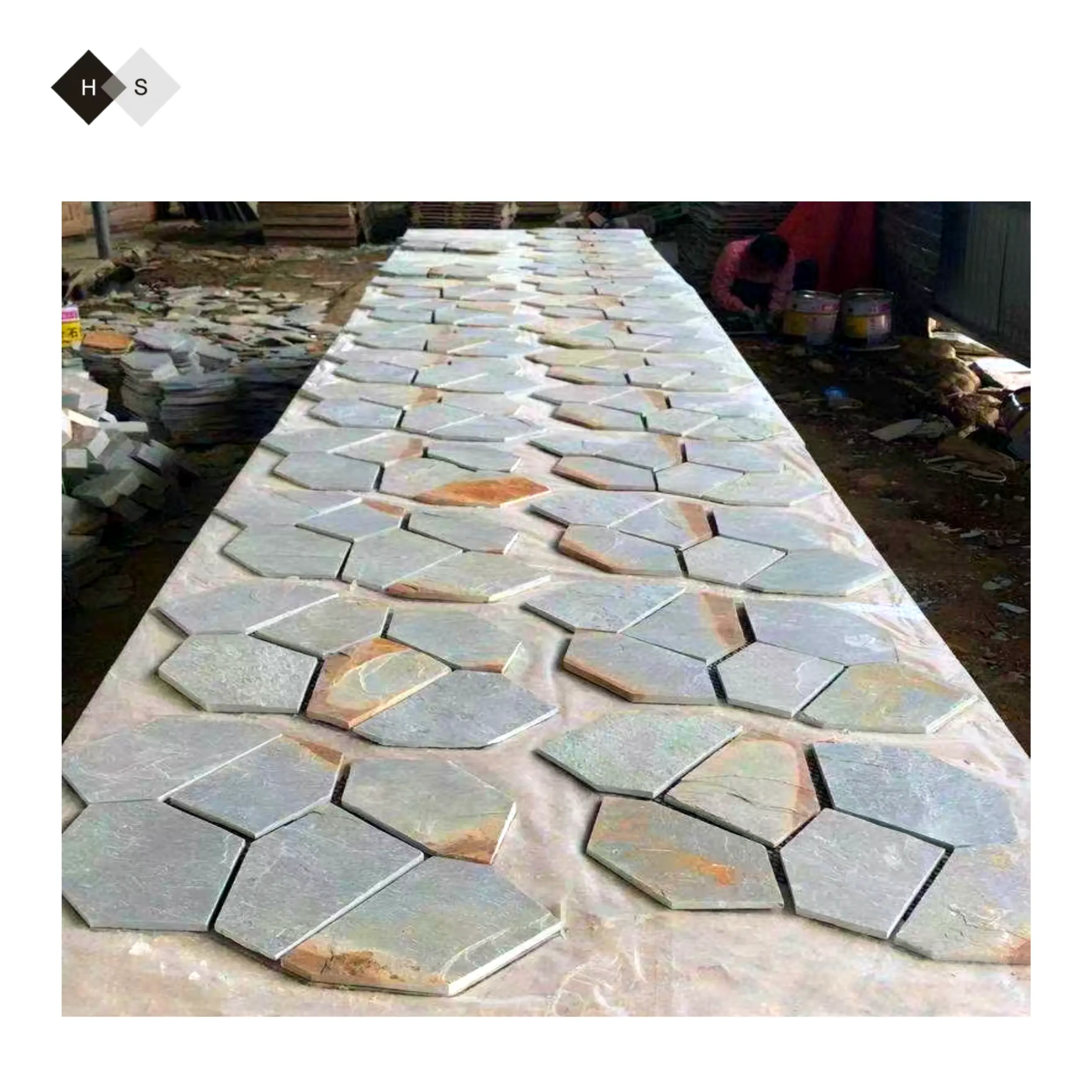 Precio de fábrica chapa de piedra MCM azulejo de pizarra flexible revestimiento de pared mármol Estilo Vintage azulejo de piedra de cultura 3D