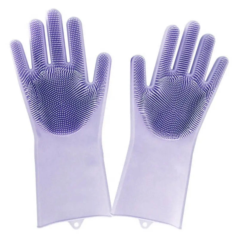 Multipurpose Herbruikbare Siliconen Cleaning Helper Borstelen Hot Hittebestendige Pet Grooming Veiligheid Werken Huishoudelijke Handschoenen