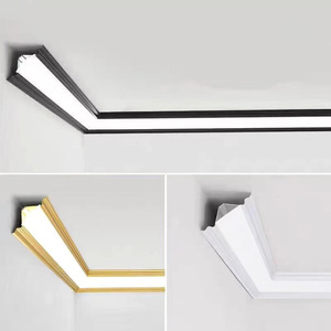 Kurulumu kolay alüminyum yüzeye monte olmayan asma tavan LED aydınlık üst köşe hattı lamba bina dekorasyon villa için - Product Image 2