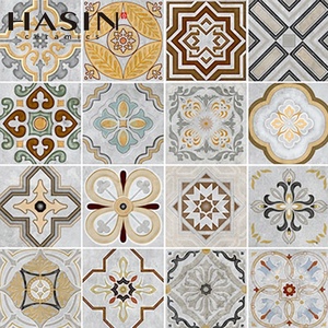 Hasin אפור מלט קלאסי דפוס זול קרמיקה פורצלן רצפת חומצה עמיד Firebrick אריח - Product Image 1