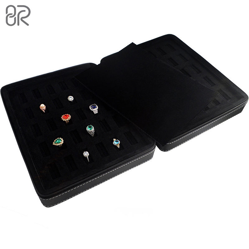 Negro: Bolsa de anillo de ranura para tarjeta
