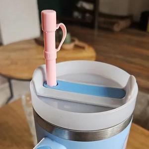 Hot bán Silicone rơm với bìa cấp thực phẩm chất liệu BPA Free màu sắc tùy chỉnh thích hợp cho 40oz cốc với rơm Topper - Product Image 6