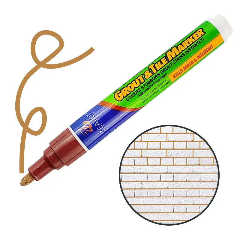 Caneta marcador de argamassa para piso de parede, caneta marcador branca para rejuvenescer, restaurador e reparo, 12 peças