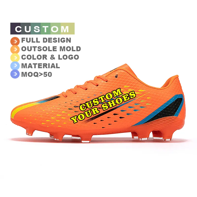 Nuevo Original personalizado moda hombres zapatos de fútbol entrenadores de alta calidad botas de fútbol zapatillas de deporte hombres logotipo personalizado zapatos deportivos
