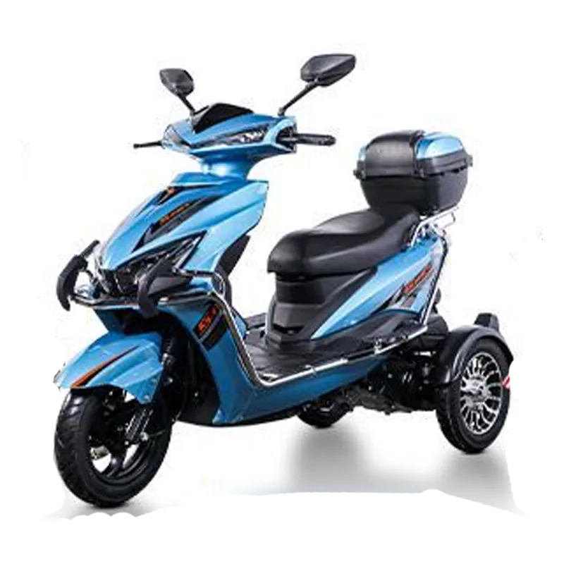 2024 Venta directa de fábrica Scooter eléctrico de tres ruedas Motocicleta eléctrica de gran capacidad 1000W Motocicleta triciclo de China