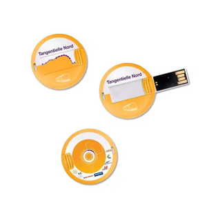 全彩印刷促销礼品圆卡Usb 8Gb Pendrive定制标志Usb记忆棒圆卡Usb闪存驱动器