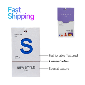 Alta calidad respetuoso con el medio ambiente personalizado ropa de lujo papel Swing Tag String etiquetas tarjeta de visita con logotipo personalizado - Product Image 4