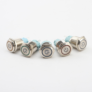 New Type Flat Head 19mm Latching <strong>Function</strong> Ring Led Power Sign Metal <strong>Push</strong> <strong>Button</strong> <strong>Switch</strong> - Product Image 5