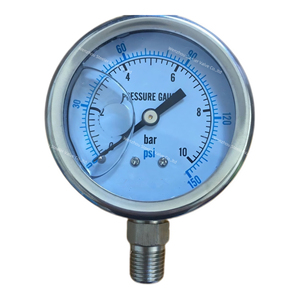 SS304 Sanitary Pressure Gauge with 3/8&quot; Male NPT -<strong>30</strong> to 150 psi