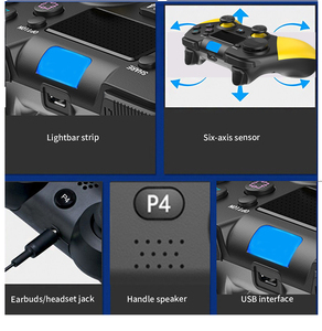 2020 nuevo diseño colorido construido en batería de 1000mAh y panel táctil de vibración Blue-tooth4.0 PC PS4 controlador inalámbrico Gamepad