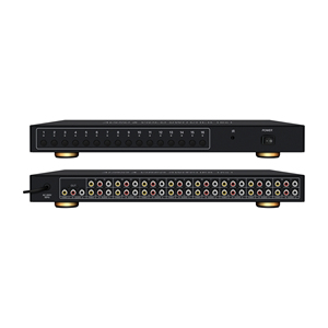 16-<strong>Input</strong> <strong>1</strong>-<strong>Output</strong> <strong>Video</strong> Audio <strong>Switch</strong> with Remote Control AV16x1 Chip Switching <strong>Video</strong> Splitters &amp; Converters - Product Image 1