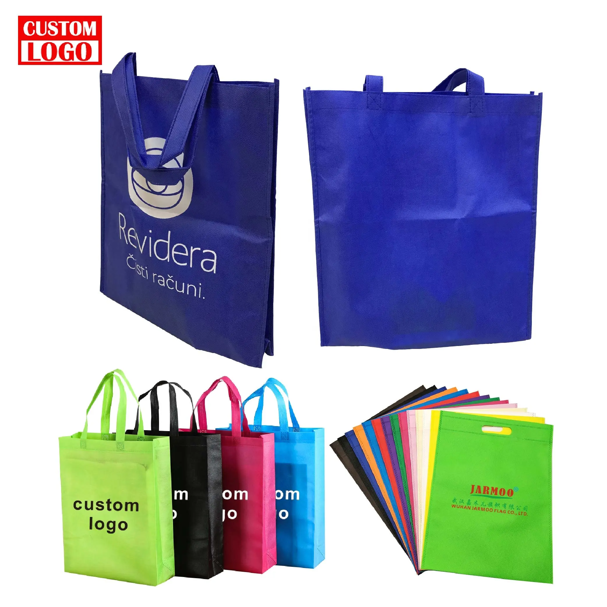 मुद्रण टिकाऊ कस्टम गैर बुना पुन: प्रयोज्य शॉपिंग बैग कस्टम लोगो कपड़े गैर बुना शॉपिंग बैग बनाने की क्रिया ढोना बैग