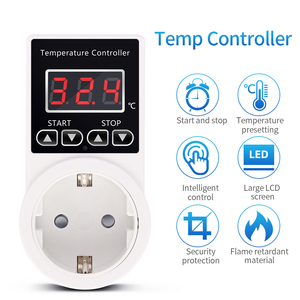 New Arrivals AL11G-T1 <strong>Temperature</strong> Controller <strong>Digital</strong> Thermostat <strong>Output</strong> Jack Control Socket With <strong>Sensor</strong> - Product Image 6
