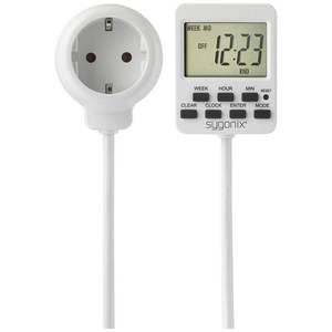 Sygonix SY-5178380 цифровой таймер еженедельная программа 3500 Вт функция обратного отсчета, непрерывная работа, Prog (940910855989) - Product Image 1
