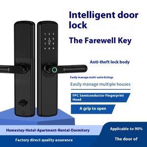 WiFi anahtarsız giriş parmak izi akıllı kapı kilidi elektrikli kapı topuzu yatak odası kapıları için biyometrik kolu kilidi - Product Image 2