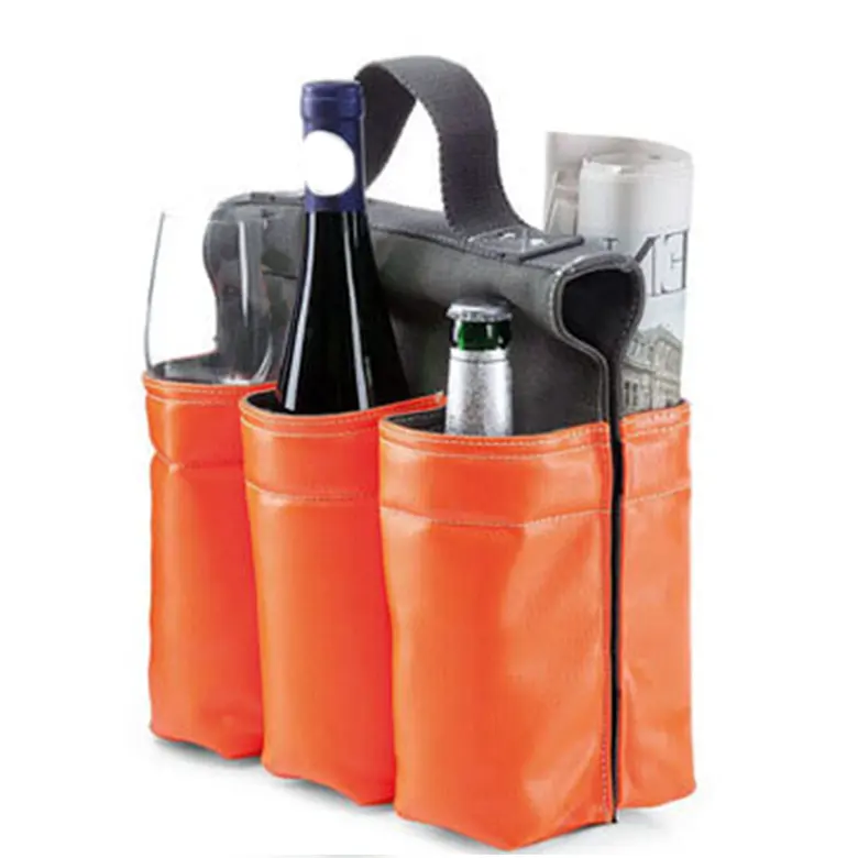 6 Pcs Wine Bottle Holder Cooler Bag For Bike Wine Carrier Bag Can Be Folded And Save The Space Cooler Bag