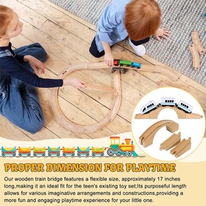 木製列車トラック拡張トーマス木製鉄道システム子供のための木製列車トラック - Product Image 4
