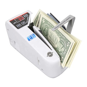 Contador de billetes compacto de la máquina de conteo de billetes de euro USD para todos los países Detector de moneda UV profesional - Product Image 1