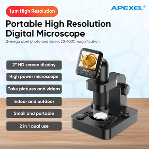 Apexel 400-1200X实验室单目生物显微镜与相机屏幕数字显微镜 - Product Image 5