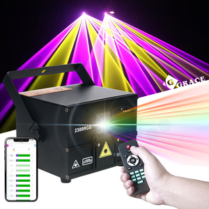Приложение Igracelite 2 Вт пульт дистанционного управления DMX512 управление звуком полноцветный RGB Анимация лазерные огни - Product Image 1