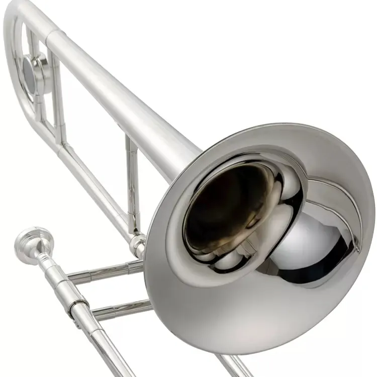 Strumento trombone tenore B tubo piatto tirante oro argento doppio colore 710 strumento trombone