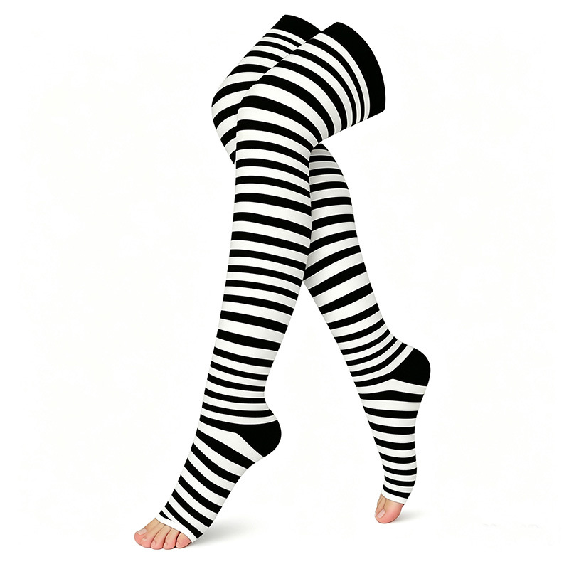 Black/White--Open Toe