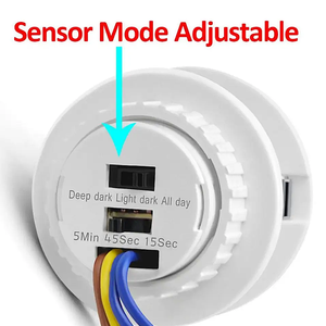 Retardo de tiempo ajustable 110V-220V altamente sensible Auto ON/OFF PIR Sensor de movimiento infrarrojo interruptor de modo Detector interruptor de luz - Product Image 3