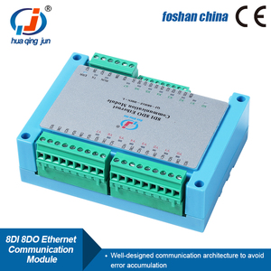 Huaqingjun 8-Kanal-Ethernet-I-Kommunikationsrelaismodul 24VDC RJ45 Modbus TCP-Protokoll für SPS - Product Image 2