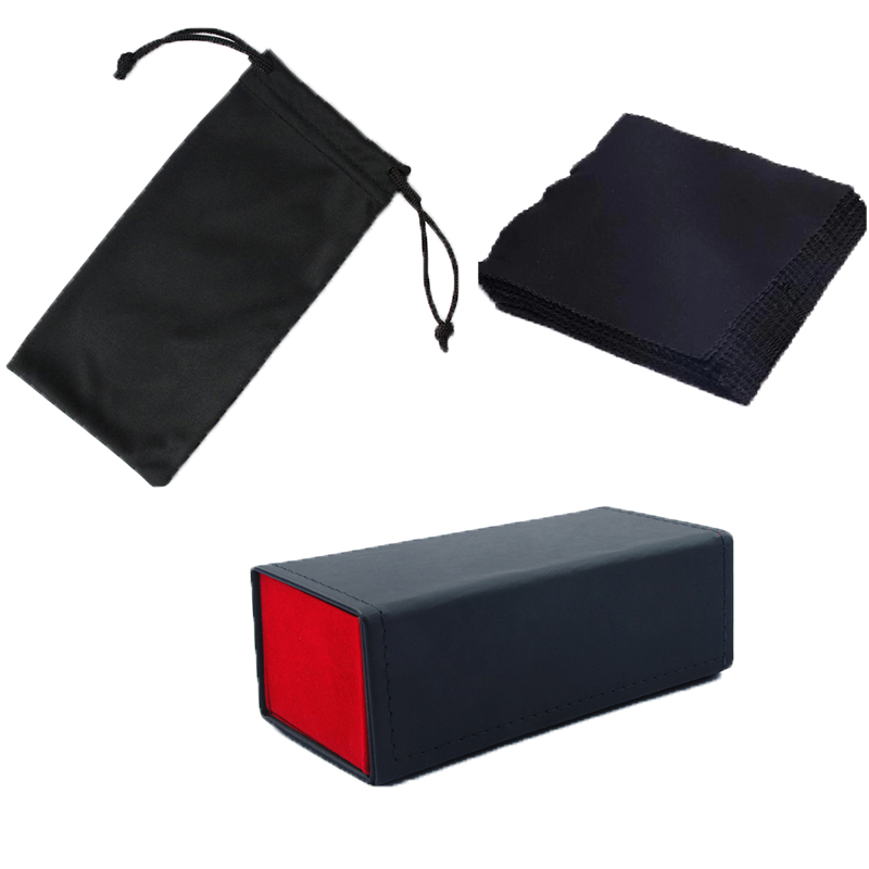 Boîte pliante noir rouge + sac + tissu (ensemble)