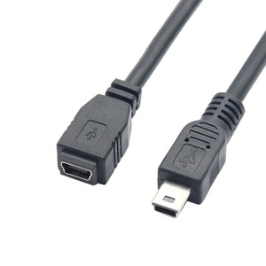 Siyah usb 2.0 mini 5 pin mini usb am-bm kablo usb2.0 erkek kadın uzatma kablosu 0.5m 1 metre - Product Image 1
