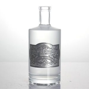 Tùy Chỉnh Dập Nổi Nhôm Foil Nhãn Cho Rượu Mạnh Vodka Whisky Tequila Gin Spirits Kim Loại Sticker Pewter Nhãn - Product Image 6
