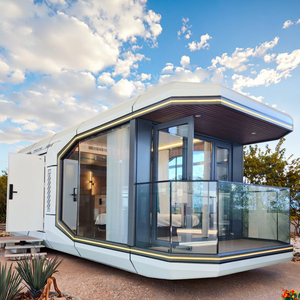 Contenedor de cápsula espacial de diseño modular, casa de construcción rápida, marco de acero, edificio de oficinas prefabricado, tienda empresarial impermeable - Product Image 1