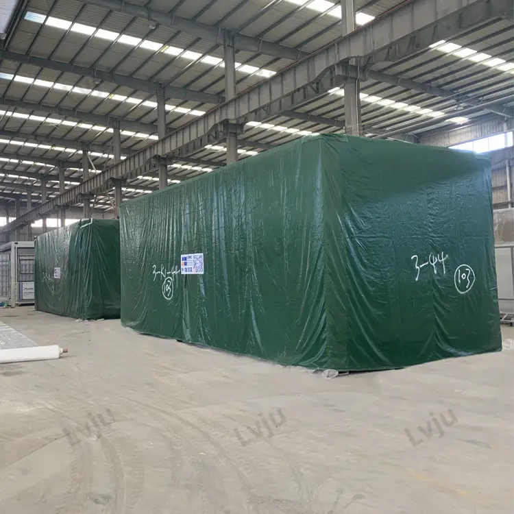 12x16ft 4X5M Bạt Không Thấm Nước Tùy Chỉnh In Ấn Pallet Bìa Heavy Duty Pallet Bìa Tarp