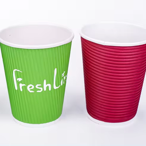 コーヒーカップ6オンスダブルウォールペーパーカップカスタムロゴ紙生分解性使い捨てカートンサイズ飲料ティーカップセットトルコティー - Product Image 3