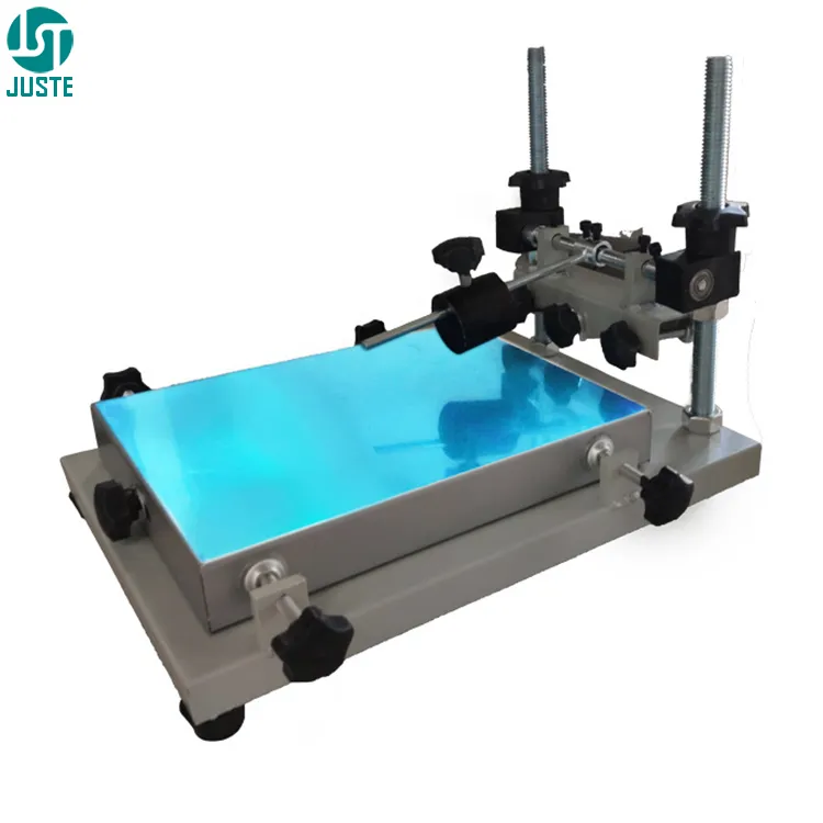 Máquina de impressão de tela plana manual, mini impressora de desktop de tamanho pequeno, mesa com impressão superior e tela de seda para sinal de estrada