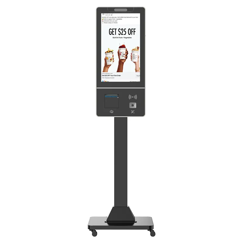 Self servis ödeme makinesi kiosk 21.5 inç dokunmatik ekran bilet satış açık bilgi kiosk