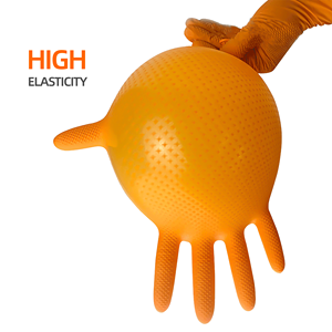 8Mil 12Mil пудра латексная безпрочная сверхмощная Автомобильная промышленная микро-Сенсорная рукоятка Механическая оранжевая нитриловая безопасные перчатки - Product Image 5