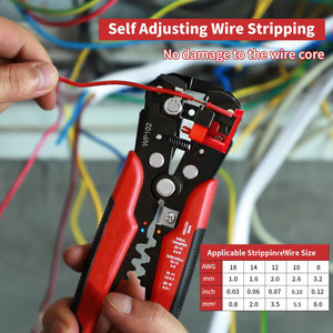 Fabrika OEM kendinden ayarlı tel striptizci, tel Crimper, tel kesici-3 in 1 otomatik çok amaçlı tel striptizci 10-24 AWG - Product Image 4