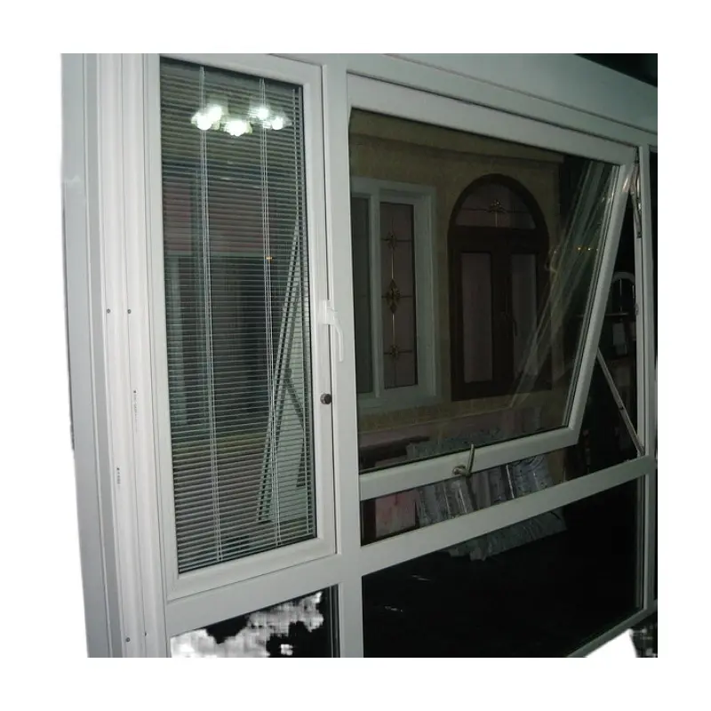 New Designs Bathroom Ventilation Window Pvc Upvc Top Hung Awning Window