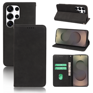 כיסוי עור מגנטי nfc עבור samsung s25 קצוות s24 אולטרה s23 s22 note 10 s21 Fe ארנק טלפון נייד מקרי
