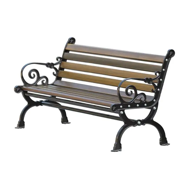 Mobili per esterni posti a sedere per tutte le stagioni su strada fuori panca da giardino composita in legno riciclato