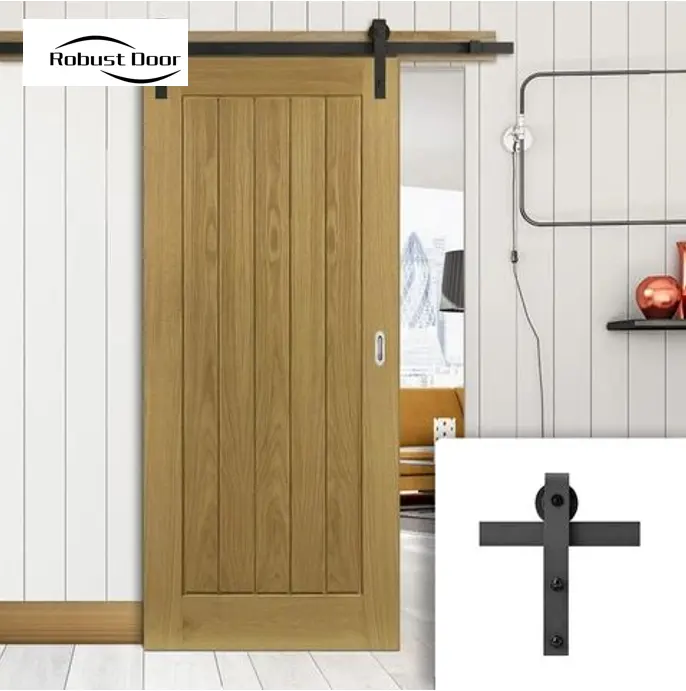 頑丈なドアホームインテリア納屋のドアデザインスライド式木製ベニヤドアバスルーム用