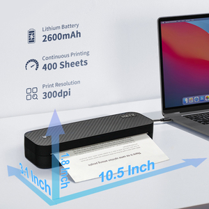 Taşınabilir 8 inç Mini yazıcı A4 inios kablosuz termal yazıcı IOS ve Android etiket fotoğraf baskı için mobil bağlantı - Product Image 6
