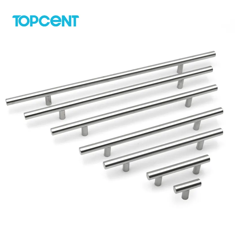 Topcent equipamentos de cozinha de aço inoxidável, armário, porta, quarto, gaveta, mobília, barra t, alças