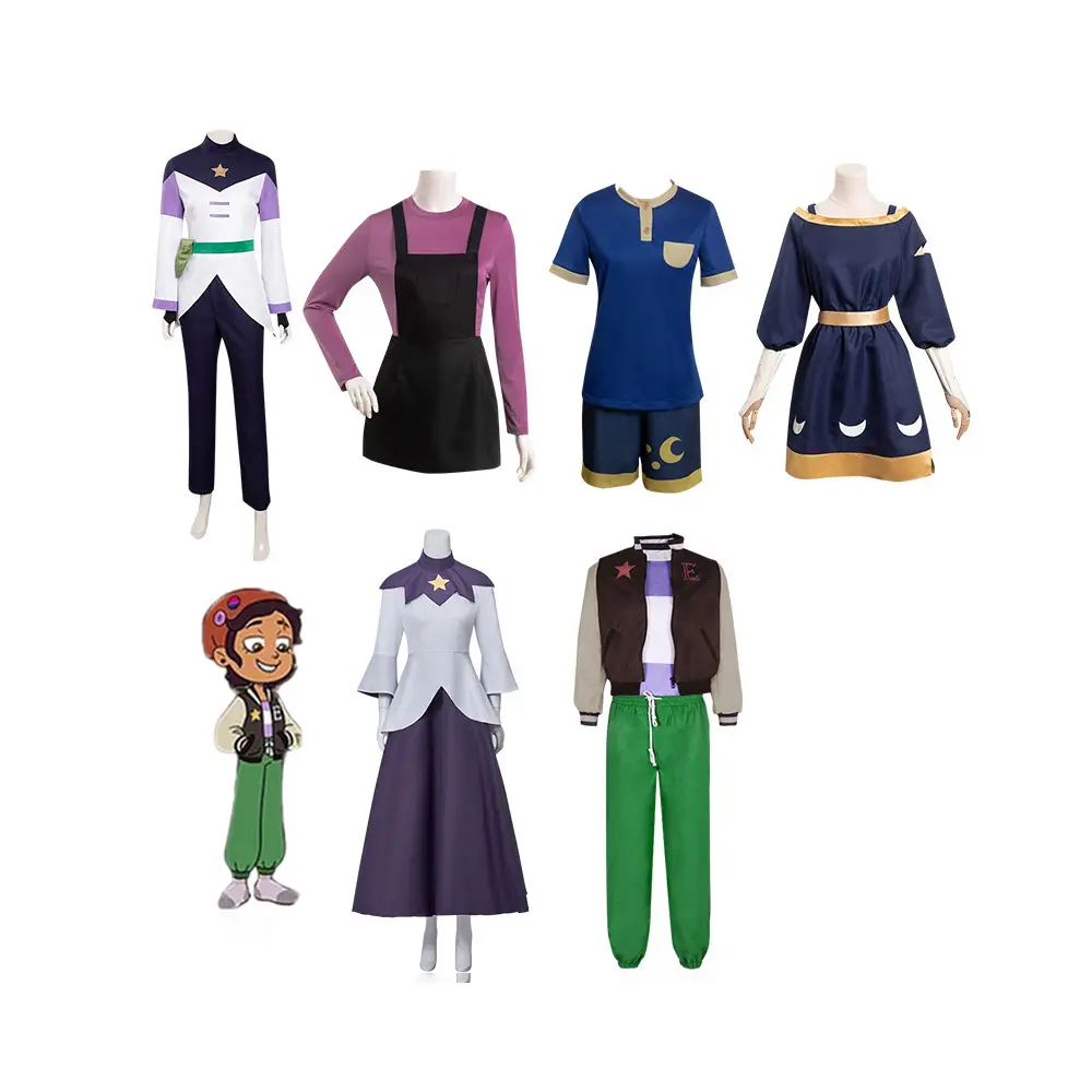 Baige Anime The Owl House Luz Noceda Amity Blight Azura Cosplay disfraz mago batalla vestido sombrero pijama uniforme traje de Halloween