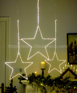 Newish-Cadena de alambre de cobre led con temporizador, funciona con pilas, 3 tamaños, forma de estrella, ráfaga de estrellas - Product Image 4