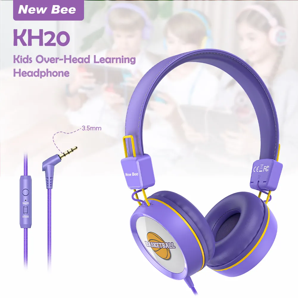 Nieuw Bijen Nieuw Ontwerp Kh20 Muziek Leren Handsfree Open Oor Ruisonderdrukking Student Koptelefoon Gaming Headset Met Microfoon Usb