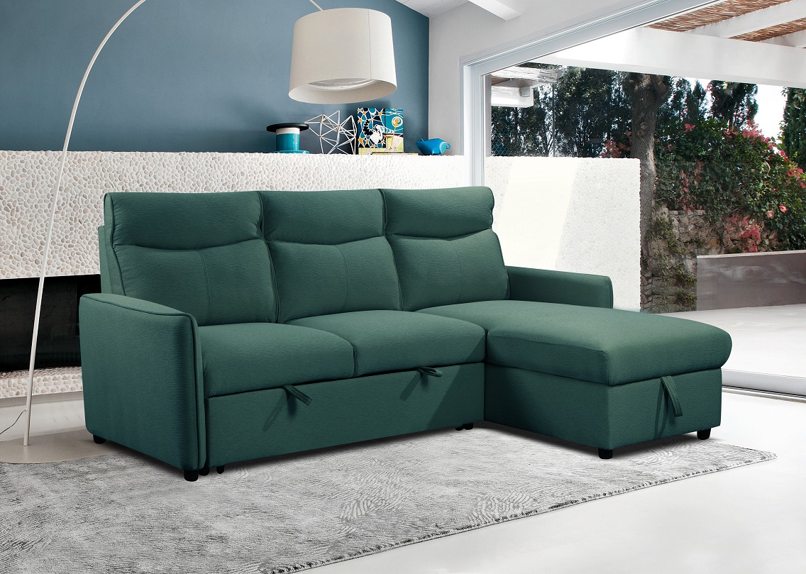 Europe Modern Style USB 2 seater Sofa Bed Foldable sofas with pull out bed and storage box
