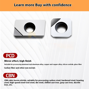 APMT160408/1604/1135 kare şeklinde PCD elmas freze bıçağı bor nitrür karbür torna makinesi alüminyum taş dönüm aracı - Product Image 2